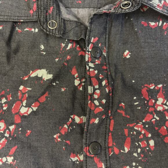 Vtg Calvin Klein Snap Down Shirt Mens Medium Galaxy Cosmos Print Casual Collar - Picture 5 of 10